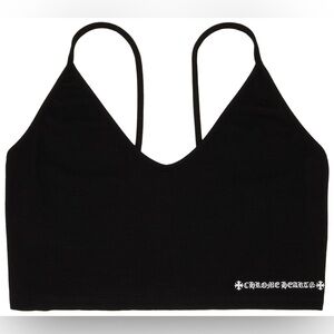 Chrome Hearts ripped crop tank top